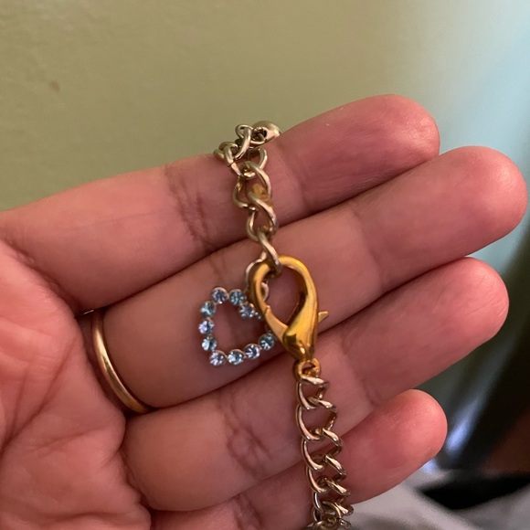 Stunning Gold and Blue Beaded Fairycore Charm Necklace - Picture 6 of 6